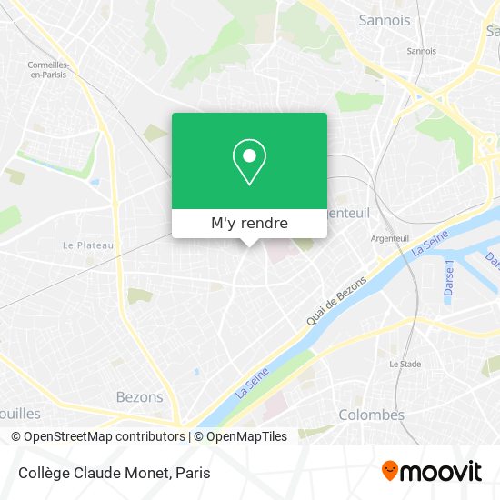 Collège Claude Monet plan