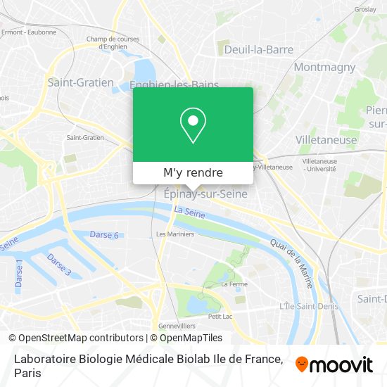 Laboratoire Biologie Médicale Biolab Ile de France plan