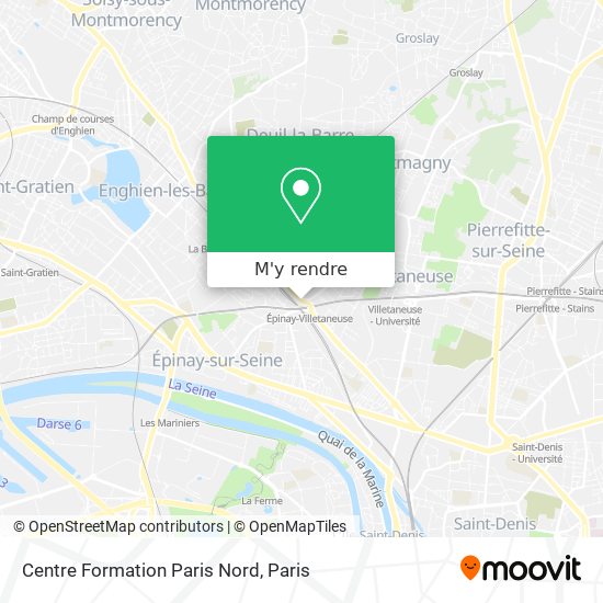 Centre Formation Paris Nord plan