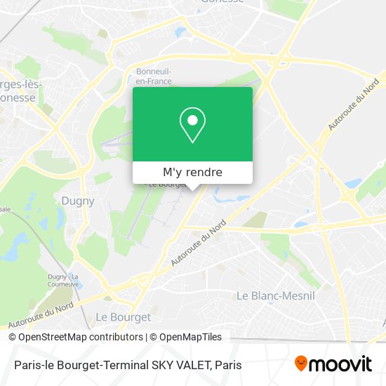 Paris-le Bourget-Terminal SKY VALET plan