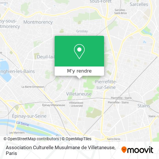 Association Culturelle Musulmane de Villetaneuse plan