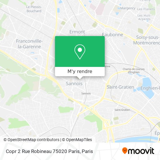 Copr 2 Rue Robineau 75020 Paris plan