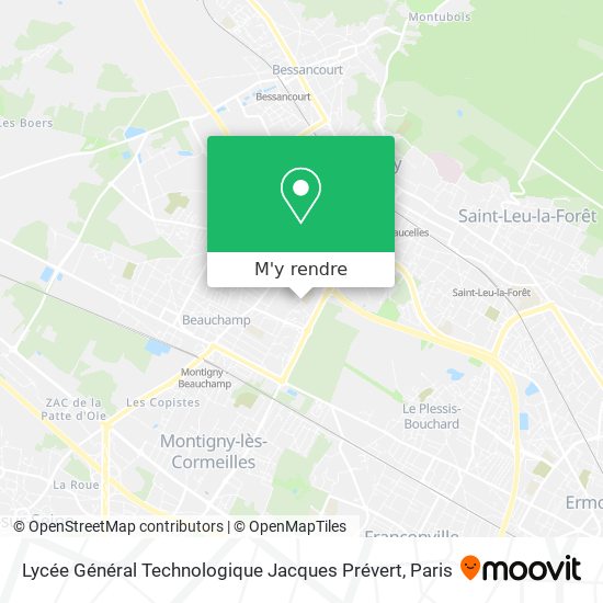 Lycée Général Technologique Jacques Prévert plan