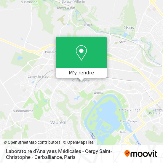 Laboratoire d'Analyses Médicales - Cergy Saint-Christophe - Cerballiance plan