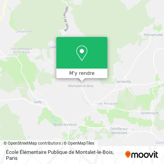 École Élémentaire Publique de Montalet-le-Bois plan