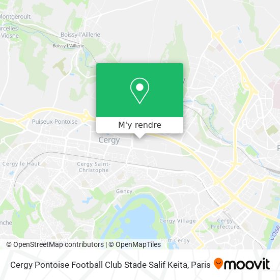 Cergy Pontoise Football Club Stade Salif Keita plan