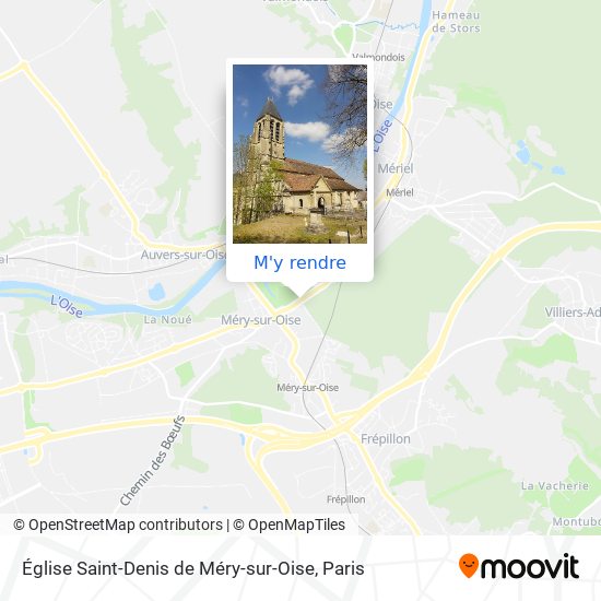 Église Saint-Denis de Méry-sur-Oise plan