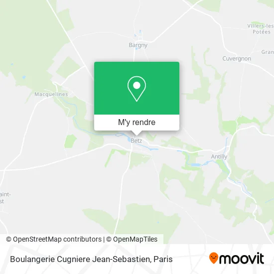 Boulangerie Cugniere Jean-Sebastien plan
