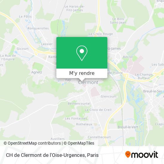 CH de Clermont de l'Oise-Urgences plan