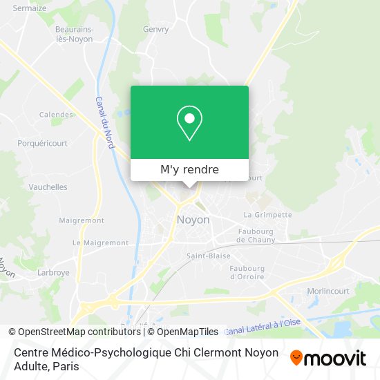 Centre Médico-Psychologique Chi Clermont Noyon Adulte plan