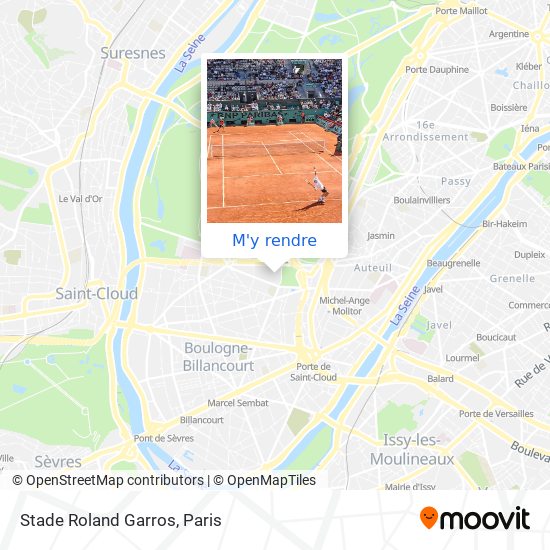 Stade Roland Garros plan