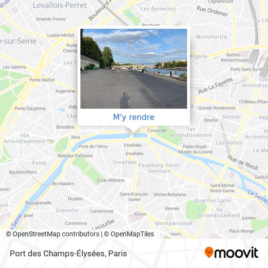 Port des Champs-Élysées plan