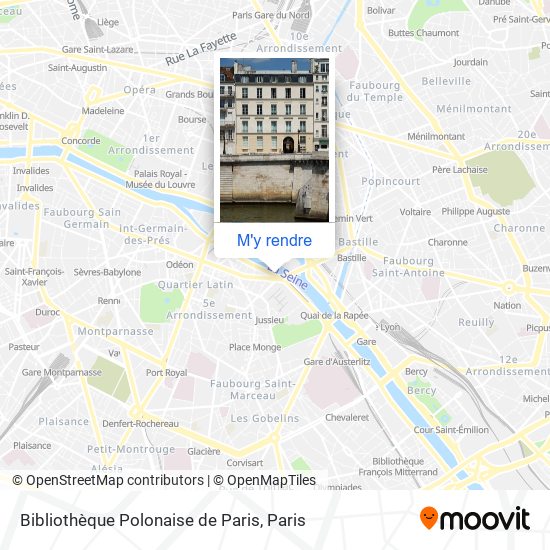 Bibliothèque Polonaise de Paris plan