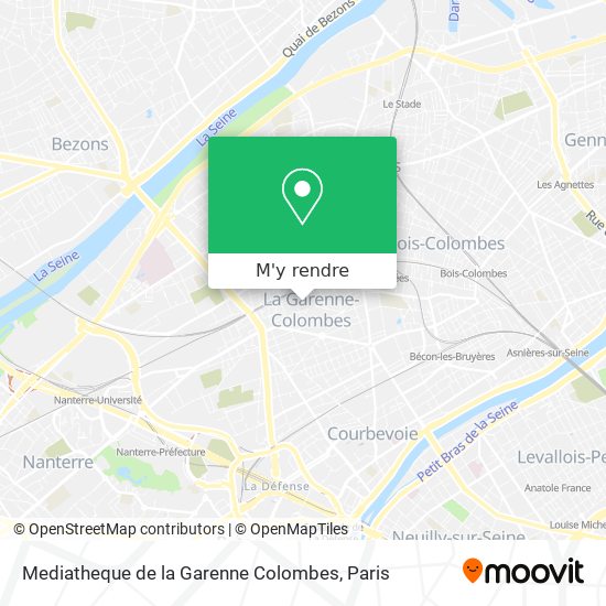 Mediatheque de la Garenne Colombes plan