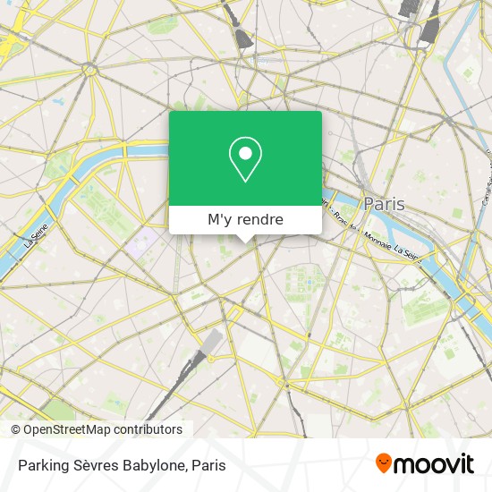 Parking Sèvres Babylone plan