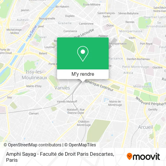 Amphi Sayag - Faculté de Droit Paris Descartes plan