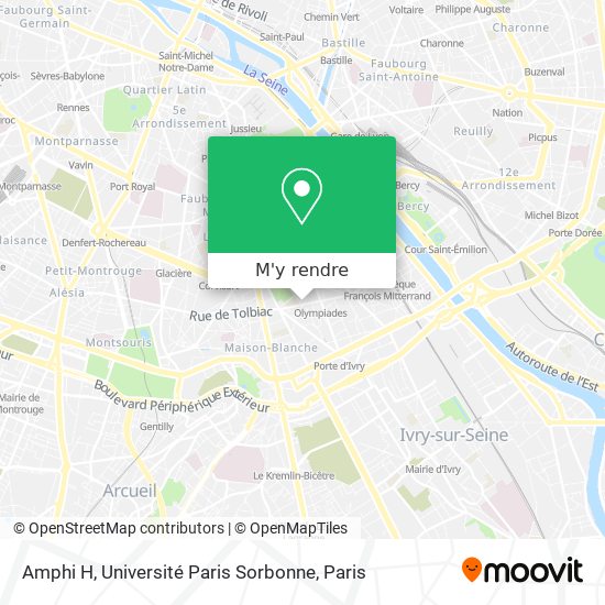 Amphi H, Université Paris Sorbonne plan