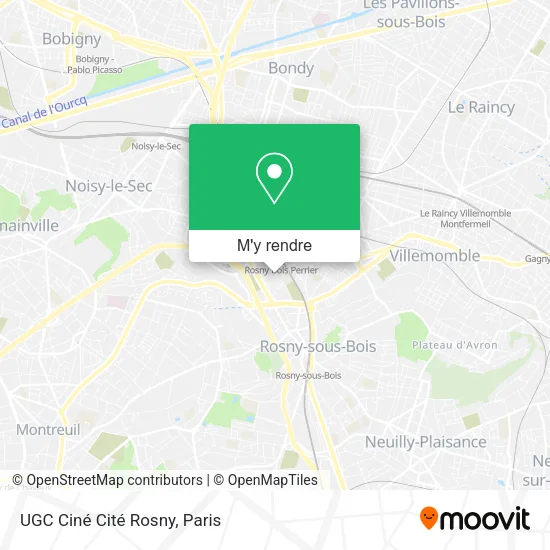 UGC Ciné Cité Rosny plan