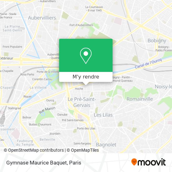 Gymnase Maurice Baquet plan