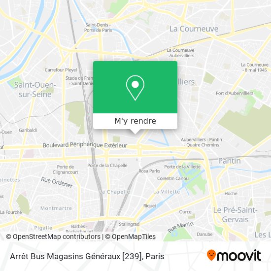Arrêt Bus Magasins Généraux [239] plan