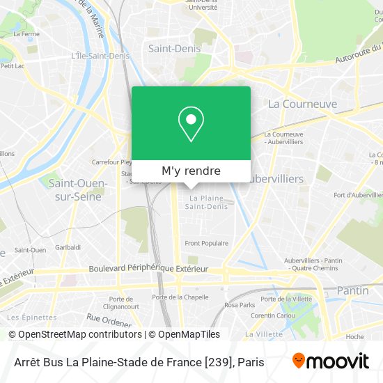 Arrêt Bus La Plaine-Stade de France [239] plan