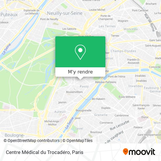 Centre Médical du Trocadéro plan