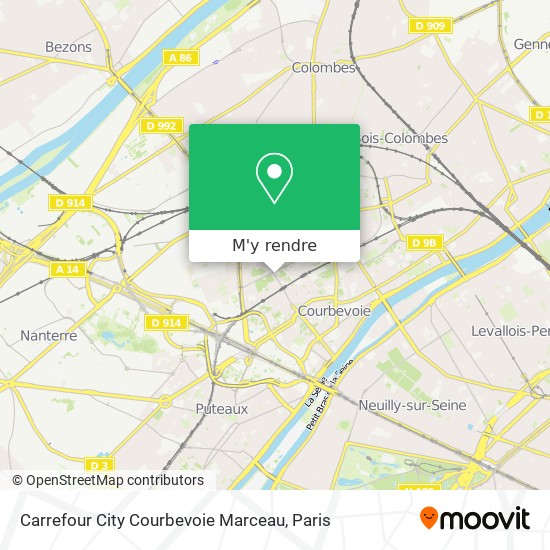 Carrefour City Courbevoie Marceau plan