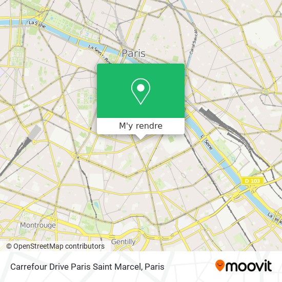 Carrefour Drive Paris Saint Marcel plan