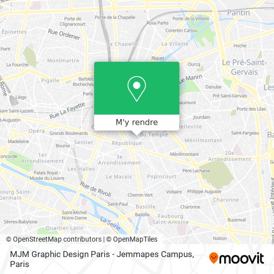 MJM Graphic Design Paris - Jemmapes Campus plan