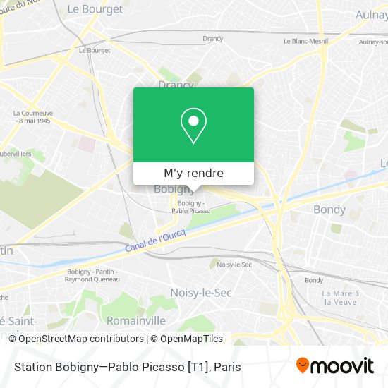 Station Bobigny—Pablo Picasso [T1] plan