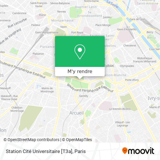 Station Cité Universitaire [T3a] plan