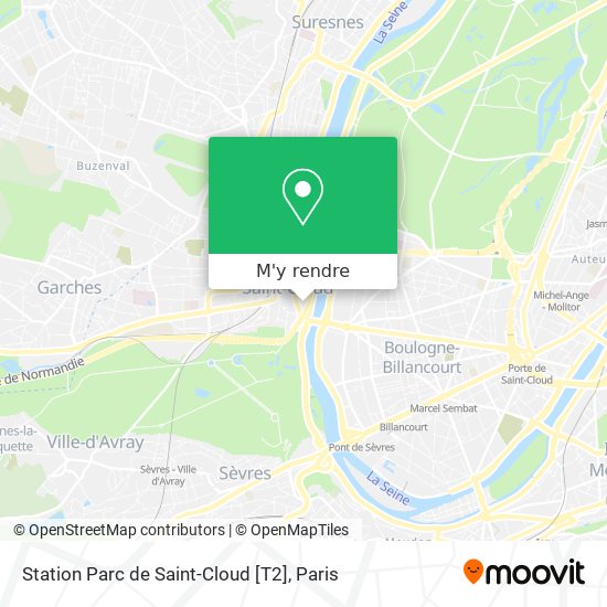 Station Parc de Saint-Cloud [T2] plan