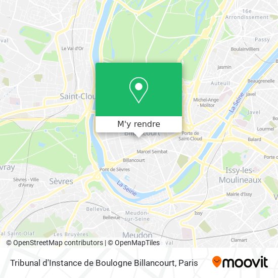 Tribunal d'Instance de Boulogne Billancourt plan