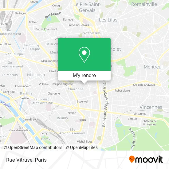 Rue Vitruve plan