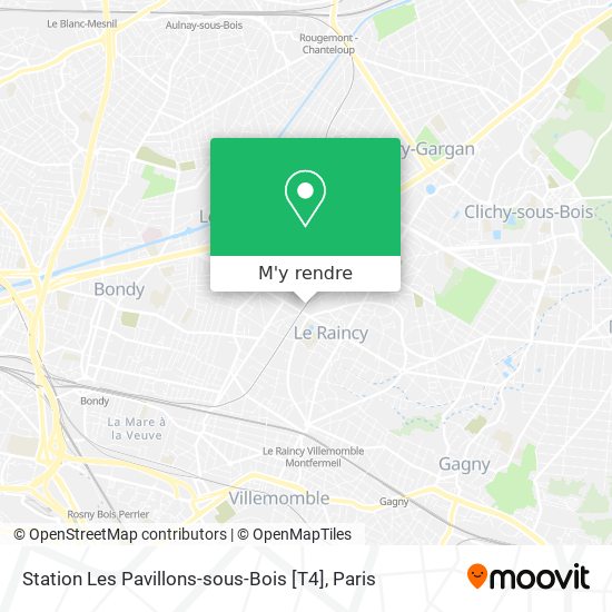 Station Les Pavillons-sous-Bois [T4] plan