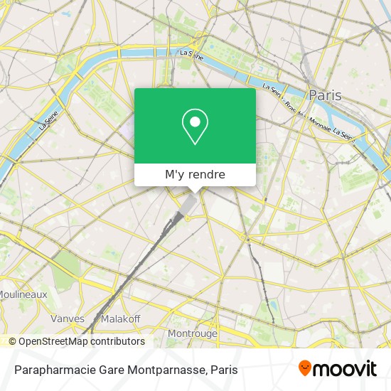 Parapharmacie Gare Montparnasse plan