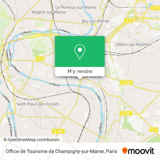 Office de Tourisme de Champigny-sur-Marne plan