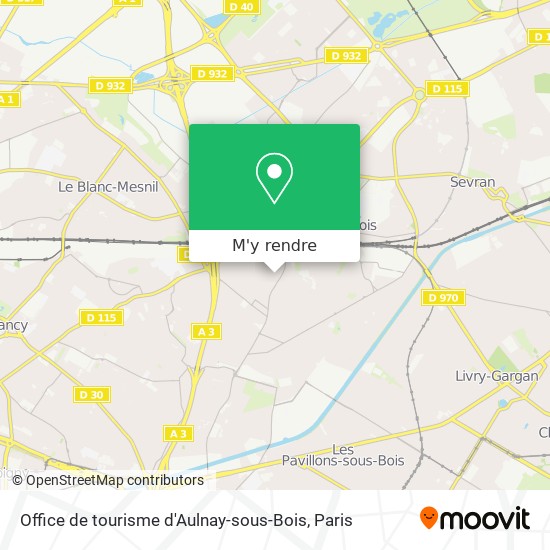 Office de tourisme d'Aulnay-sous-Bois plan