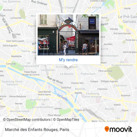 Marché des Enfants Rouges plan