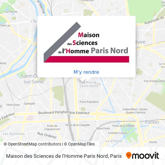 Maison des Sciences de l'Homme Paris Nord plan
