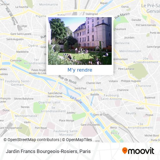 Jardin Francs Bourgeois-Rosiers plan