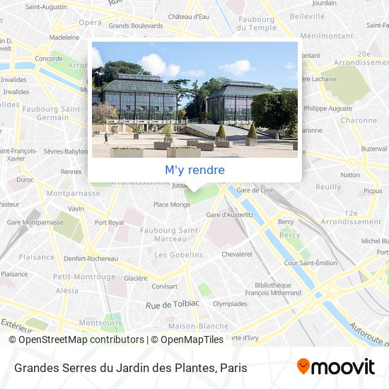 Grandes Serres du Jardin des Plantes plan