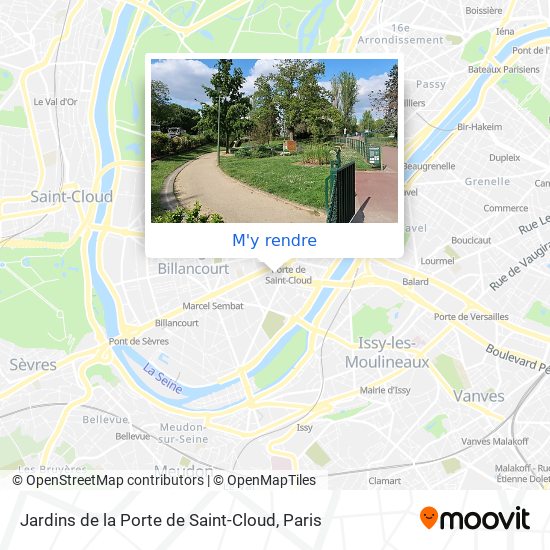 Jardins de la Porte de Saint-Cloud plan