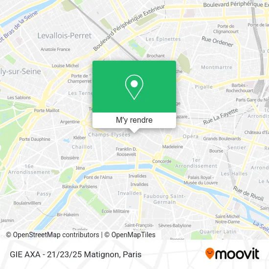 GIE AXA - 21/23/25 Matignon plan