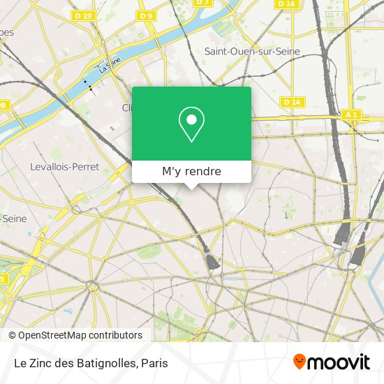 Le Zinc des Batignolles plan