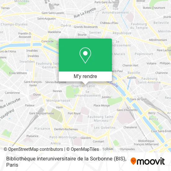 Bibliothèque interuniversitaire de la Sorbonne (BIS) plan
