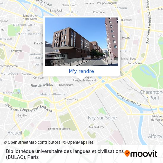 Bibliothèque universitaire des langues et civilisations (BULAC) plan