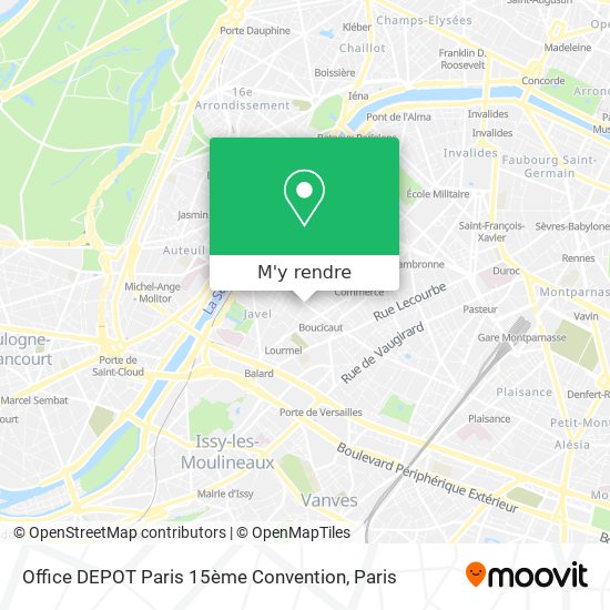 Office DEPOT Paris 15ème Convention plan
