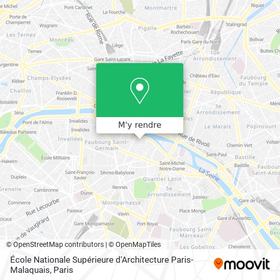 École Nationale Supérieure d'Architecture Paris-Malaquais plan