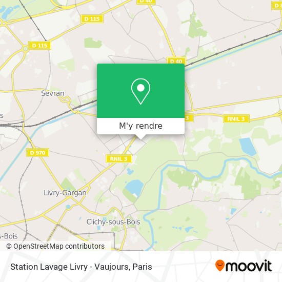 Station Lavage Livry - Vaujours plan